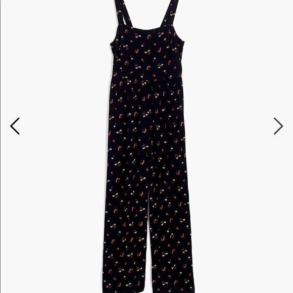Madewell Smocked Crop Jumpsuit in Flower Toss - Picture 4 of 15